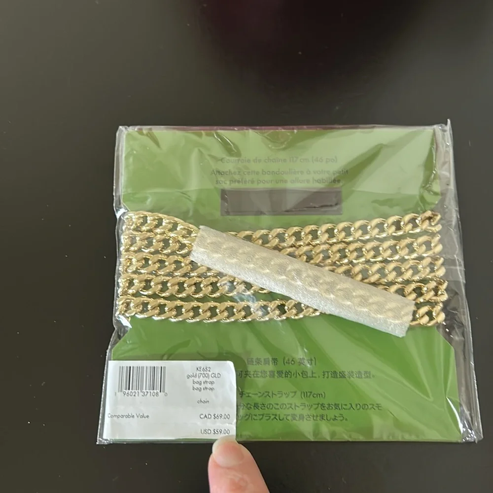 Kate Spade NWT Gold Metal Chain Replacement Crossbody Bag Strap Style KE652 - Picture 5 of 8